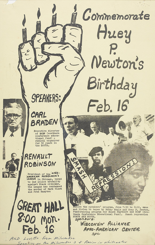 (BLACK PANTHERS.) Group of 14 framed posters, flyers and handbills.